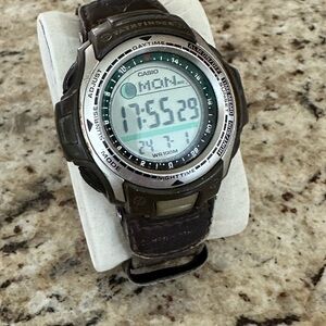 Casio Pathfinder Fishing Watch PAS-400B USED condition